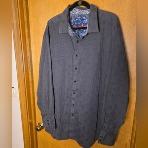 Sharp Robert Graham Black on Black Classic Fit Button Down Shirt